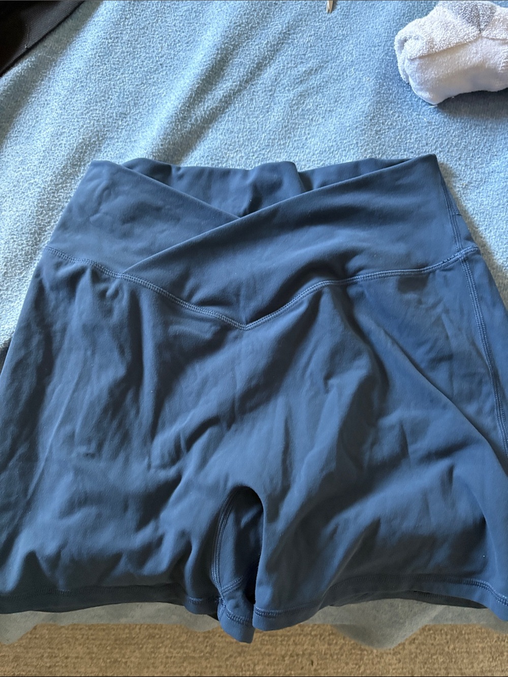 BuffBunny Navy High-Rise Bike Shorts